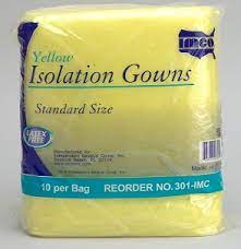 IMCO Yellow Isolation Gown / 10 pack