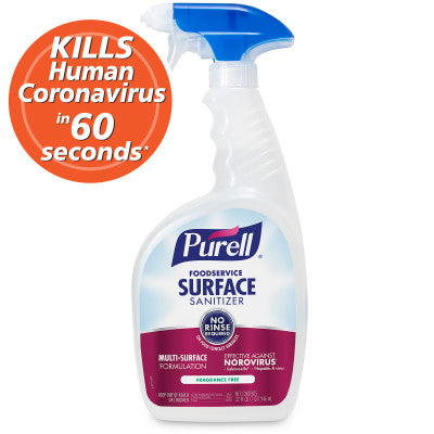 PURELL® Foodservice Surface Sanitizer- 32 fl oz Capped Bottle with Spray Trigger